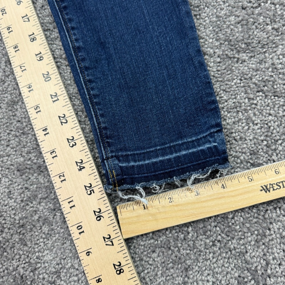 Hudson Jeans Womens 27 Blue Cropped Fray Stretch Preppy City Casual Logo Pockets - Picture 5 of 9
